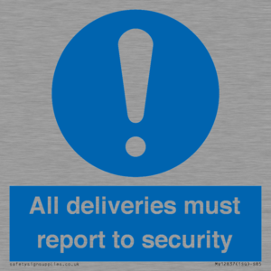 All deliveries must report to security